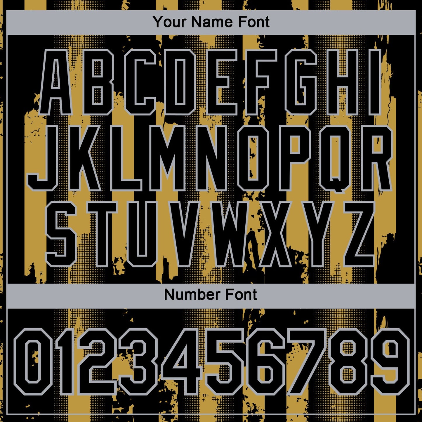 Custom Old Gold Black-Gray Vintage Vertical Stripe Fantasy Performance T-Shirt view 4