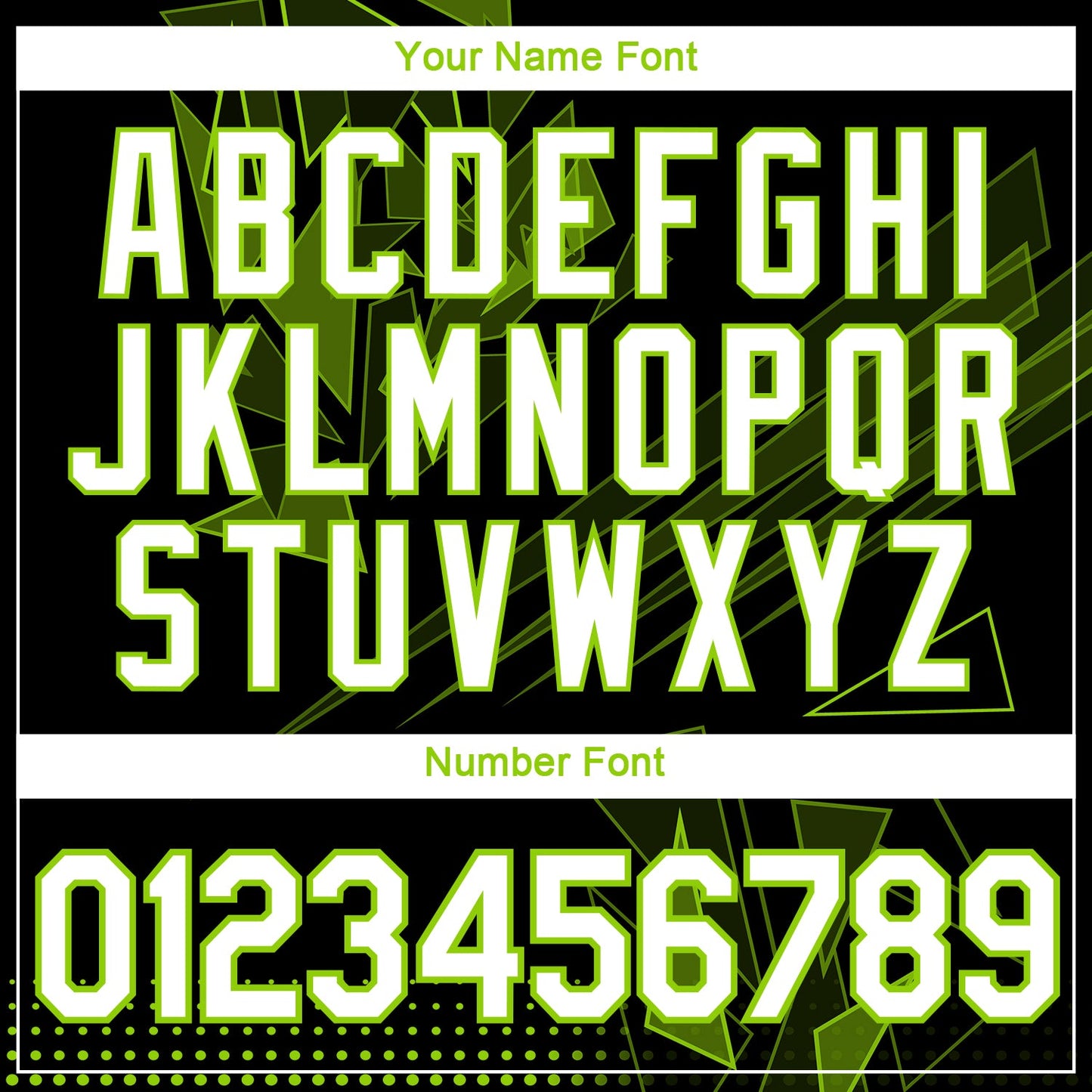 Custom Neon Green White-Black Abstract Geometric Shattered Angular Performance T-Shirt view 4