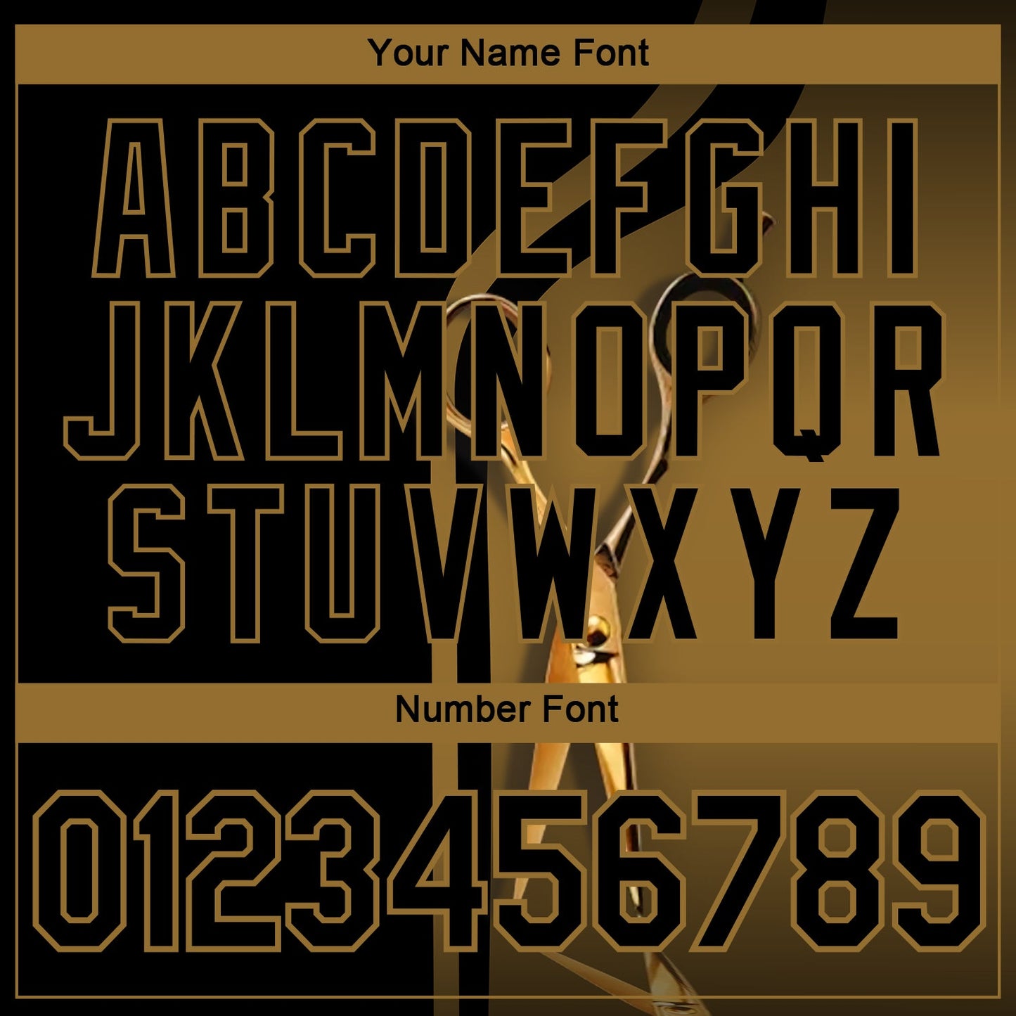Custom Black-Old Gold Scissors Barber Shop Performance T-Shirt view 4
