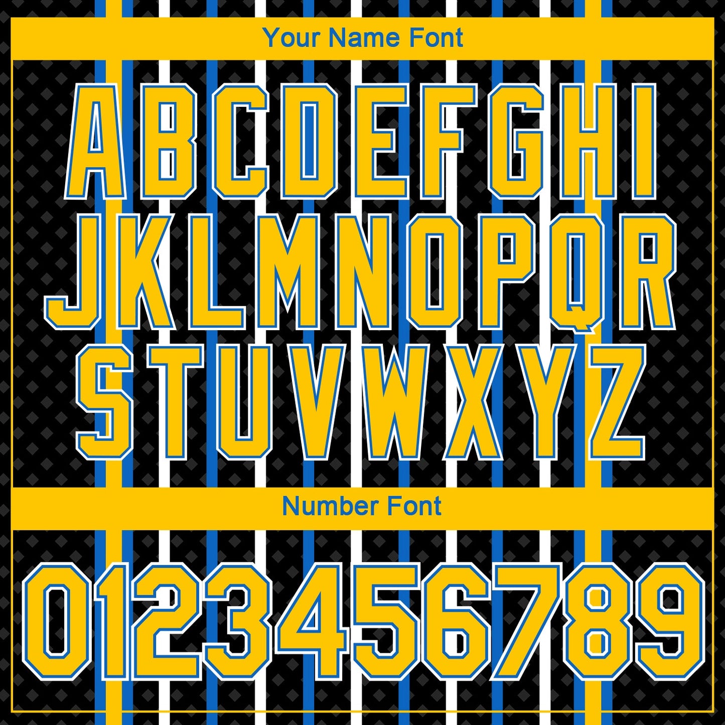 Custom Black Yellow Blue-White Stripe And Star Sportswear Performance T-Shirt view 4