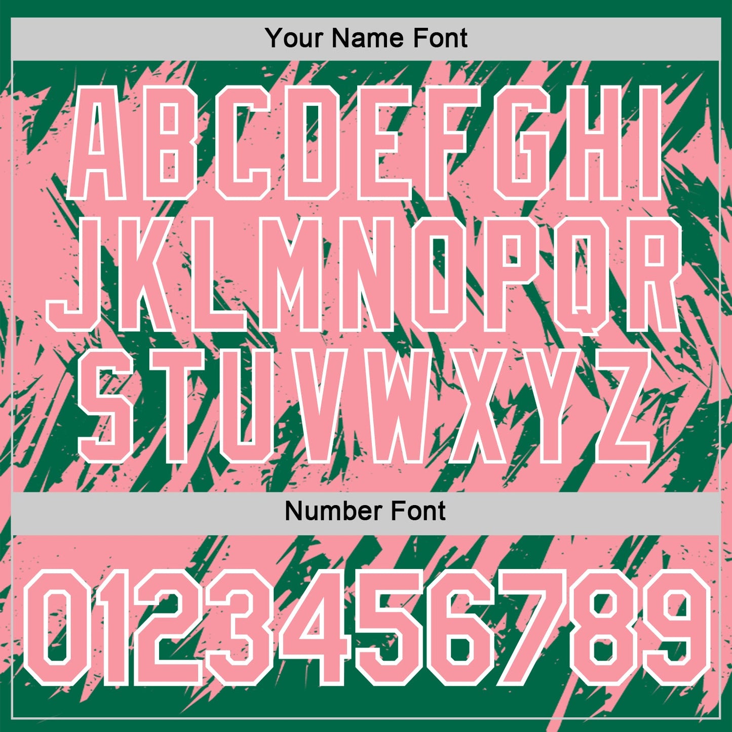 Custom Kelly Green Medium Pink-White Torn Sharp Brush Stroke Splatter Performance T-Shirt view 4
