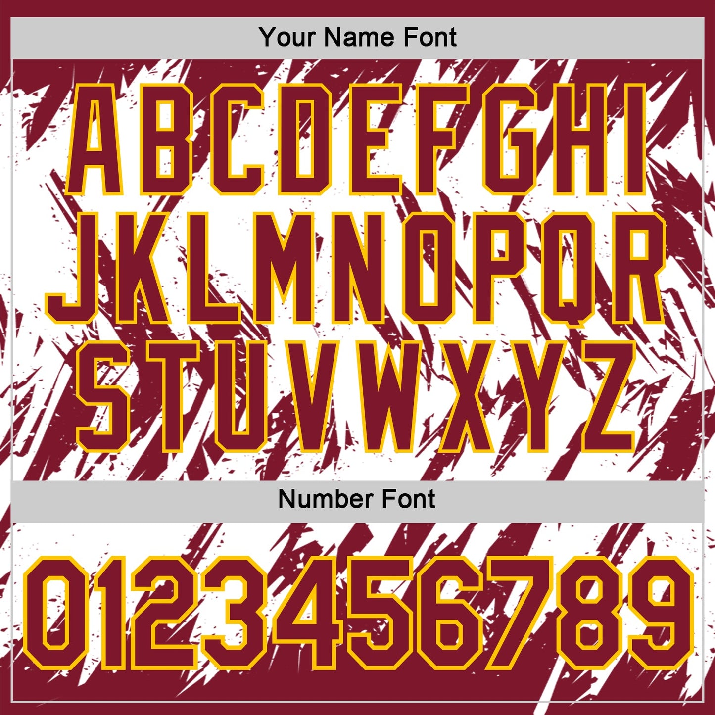 Custom Crimson White-Yellow Torn Sharp Brush Stroke Splatter Performance T-Shirt view 4