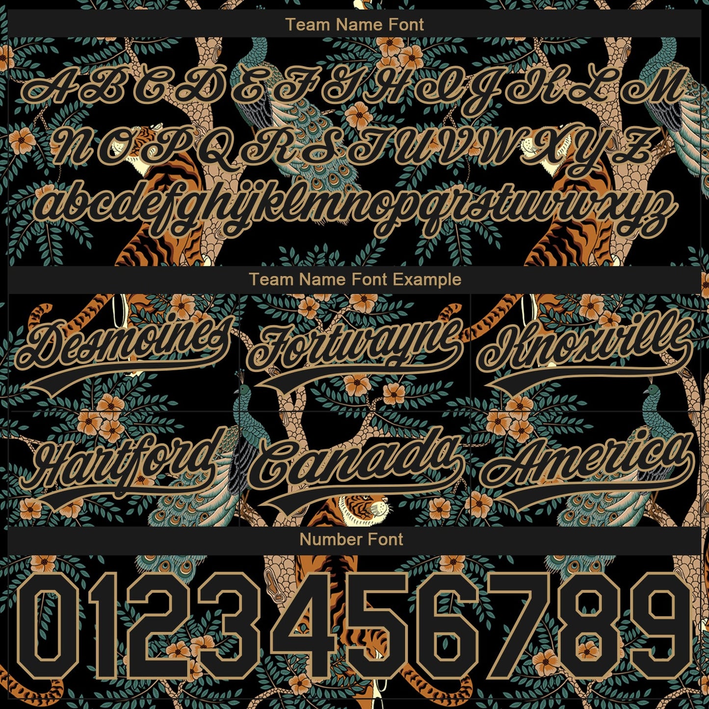 Custom Black Old Gold 3D Pattern 3D Pattern Design Tiger And Peacock Authentic Basketball Shorts view 3