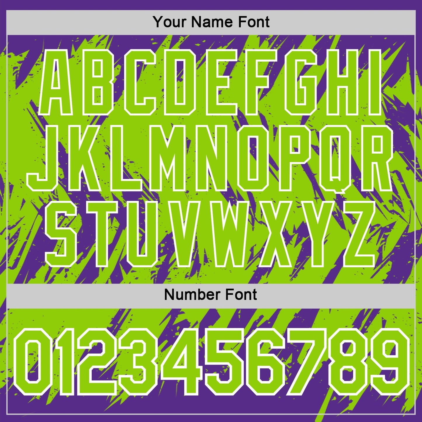 Custom Purple Neon Green-White Torn Sharp Brush Stroke Splatter Performance T-Shirt view 4