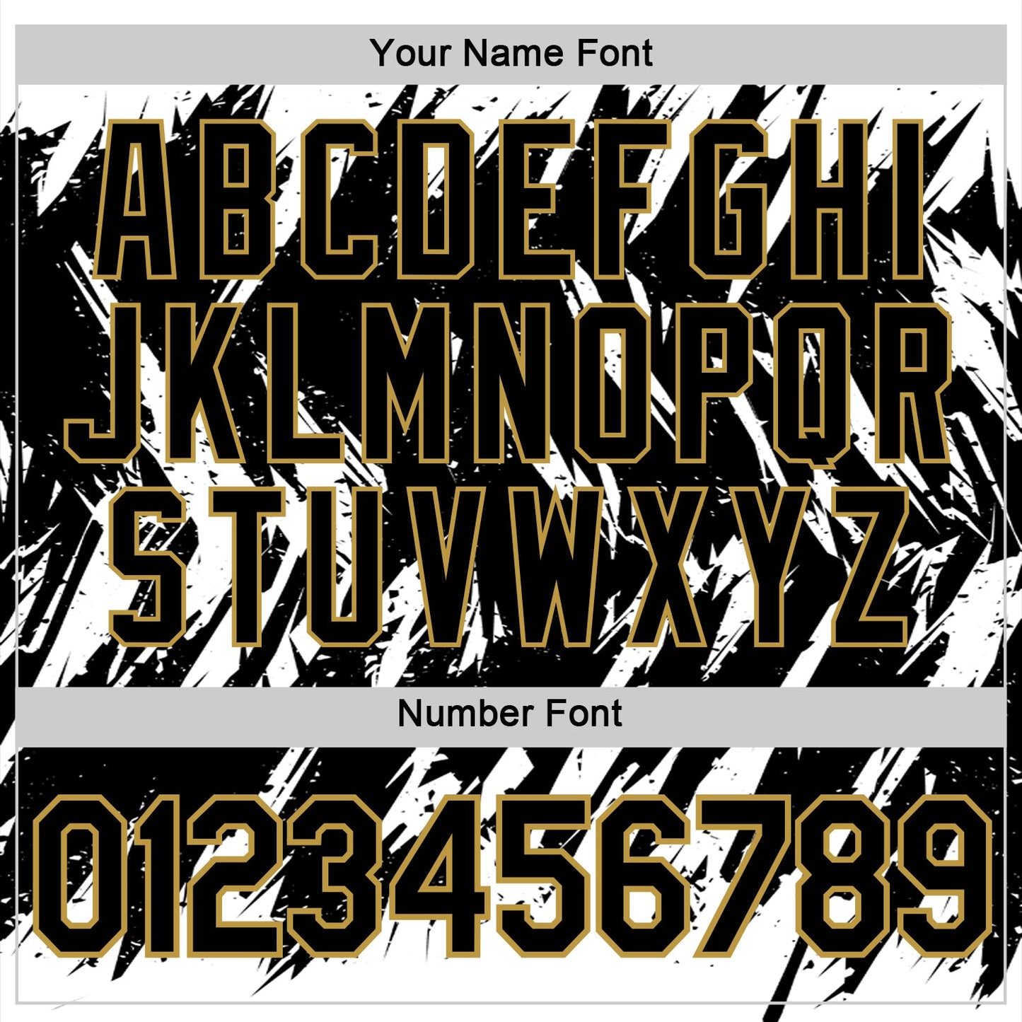 Custom White Black-Old Gold Torn Sharp Brush Stroke Splatter Performance T-Shirt view 4
