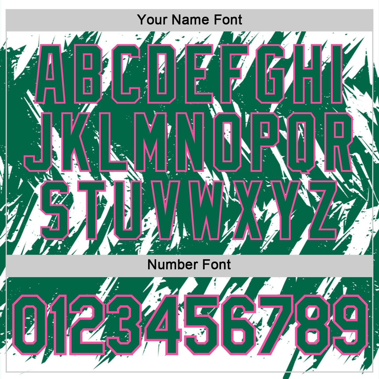 Custom White Kelly Green-Pink Torn Sharp Brush Stroke Splatter Performance T-Shirt view 4