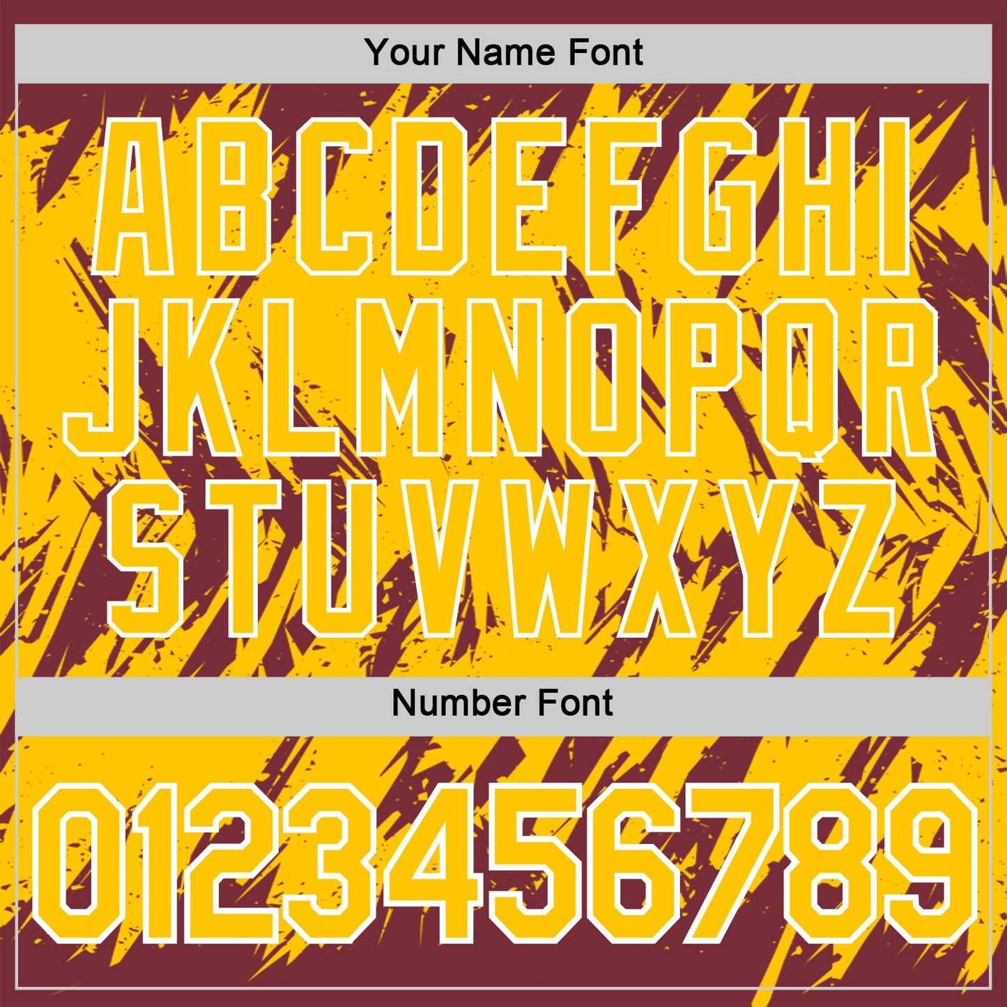 Custom Burgundy Yellow-White Torn Sharp Brush Stroke Splatter Performance T-Shirt view 4