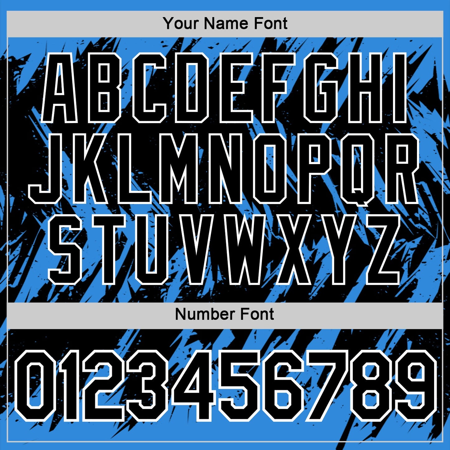 Custom Powder Blue Black-White Torn Sharp Brush Stroke Splatter Performance T-Shirt view 4