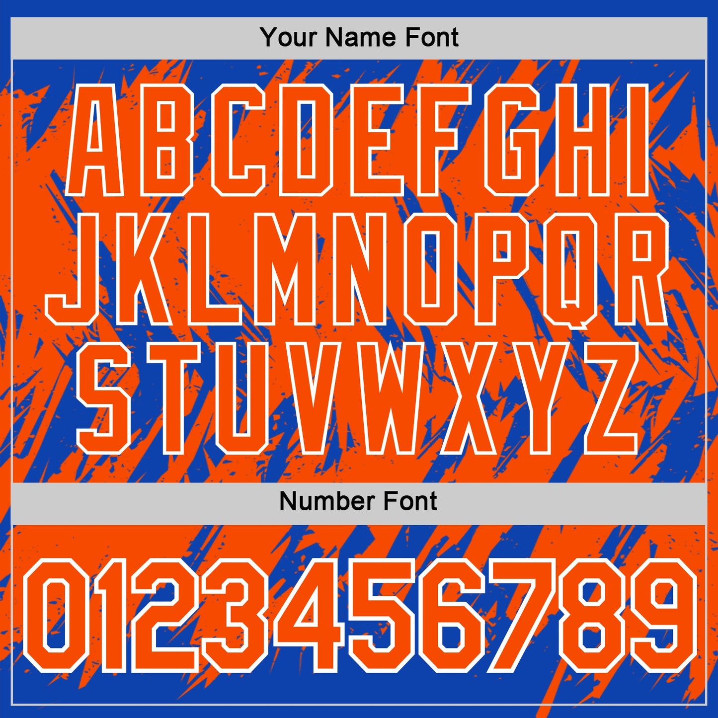 Custom Thunder Blue Orange-White Torn Sharp Brush Stroke Splatter Performance T-Shirt view 4
