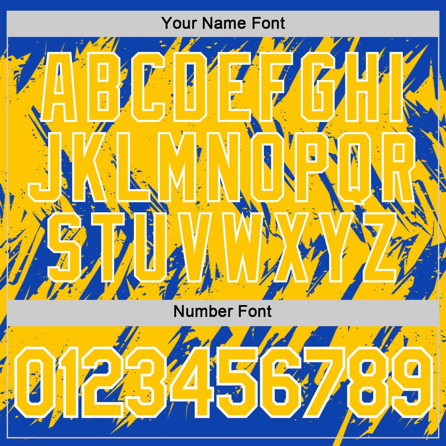 Custom Thunder Blue Yellow-White Torn Sharp Brush Stroke Splatter Performance T-Shirt view 4