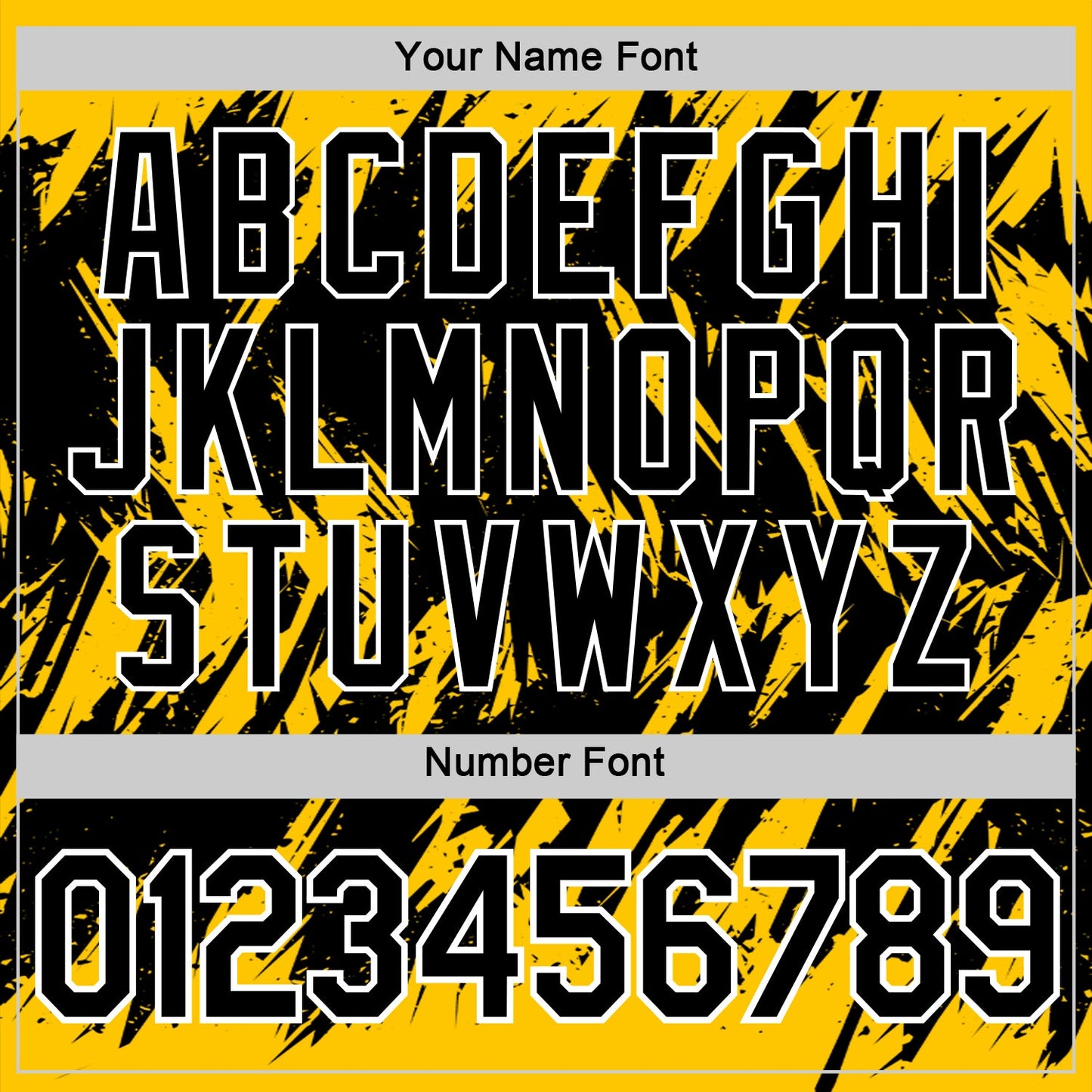 Custom Yellow Black-White Torn Sharp Brush Stroke Splatter Performance T-Shirt view 4