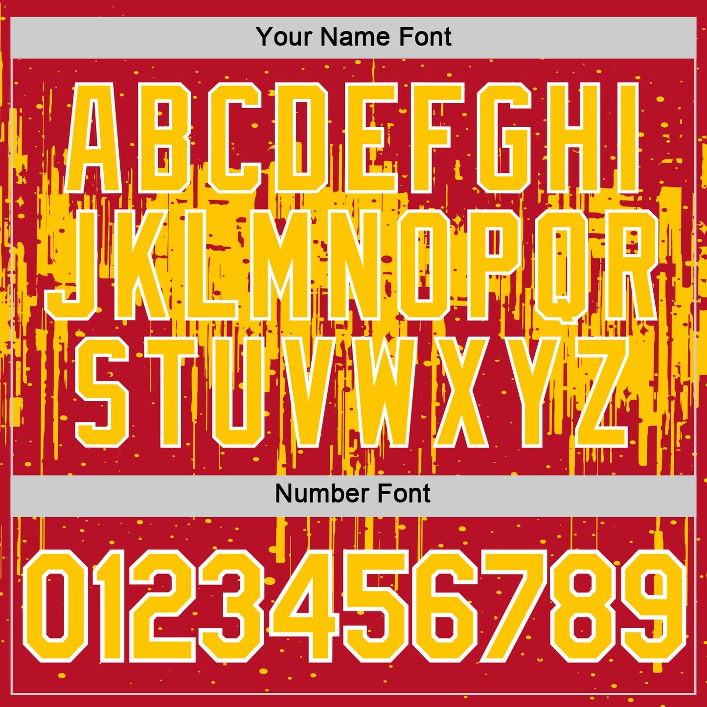 Custom Red Yellow-White Dripping Splatter Paint Performance T-Shirt view 4
