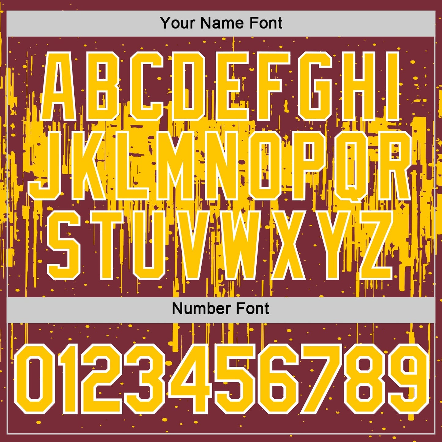 Custom Burgundy Yellow-White Dripping Splatter Paint Performance T-Shirt view 4