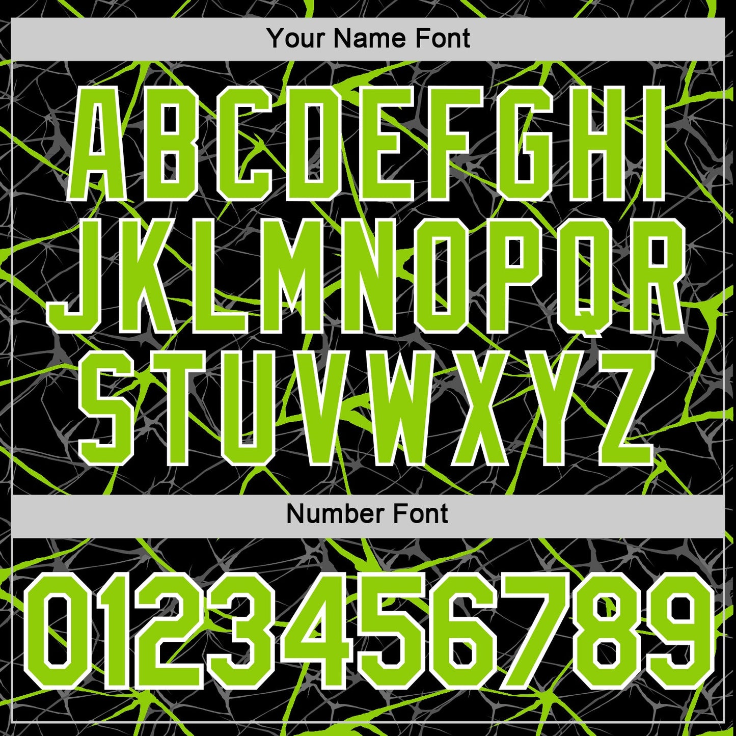 Custom Black Neon Green Gray-White Abstract Network Crackle Performance T-Shirt view 4