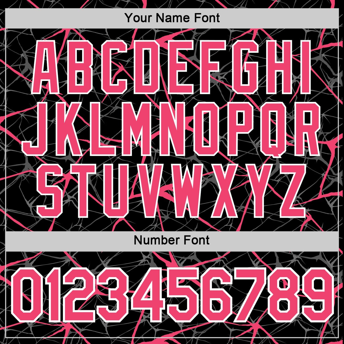 Custom Black Neon Pink Gray-White Abstract Network Crackle Performance T-Shirt view 4
