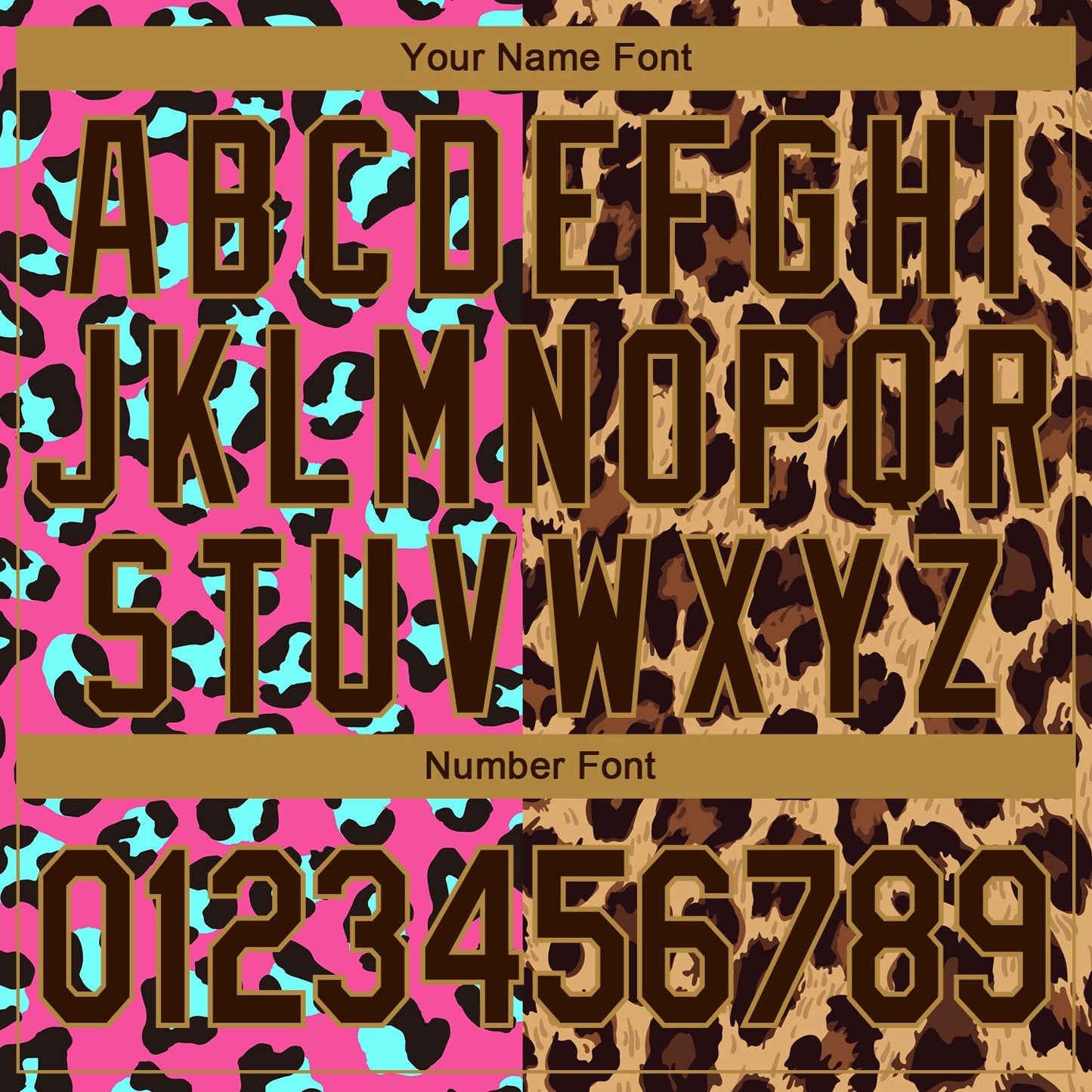 Custom Pink Brown-Old Gold 3D Pattern Design Leopard Performance T-Shirt view 4