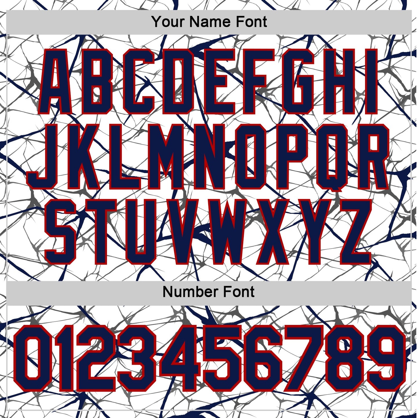 Custom White Navy Gray-Red Abstract Network Crackle Performance T-Shirt view 4