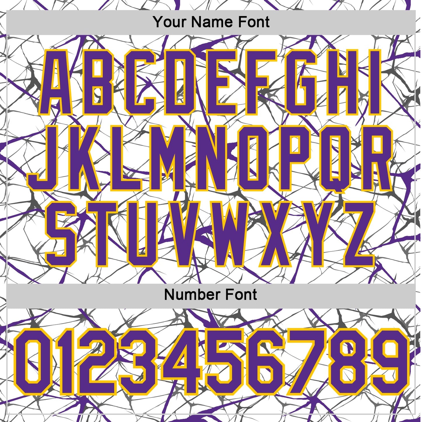 Custom White Purple Gray-Yellow Abstract Network Crackle Performance T-Shirt view 4