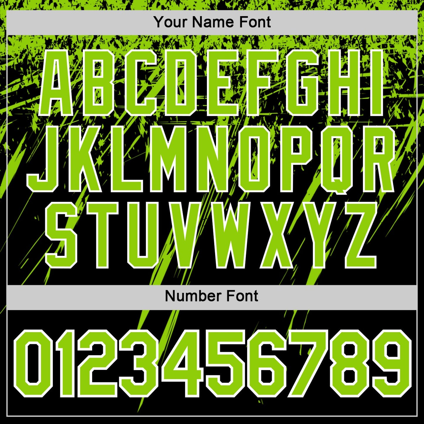 Custom Black Neon Green-White Distressed Scratch Brush Stroke Performance T-Shirt view 4