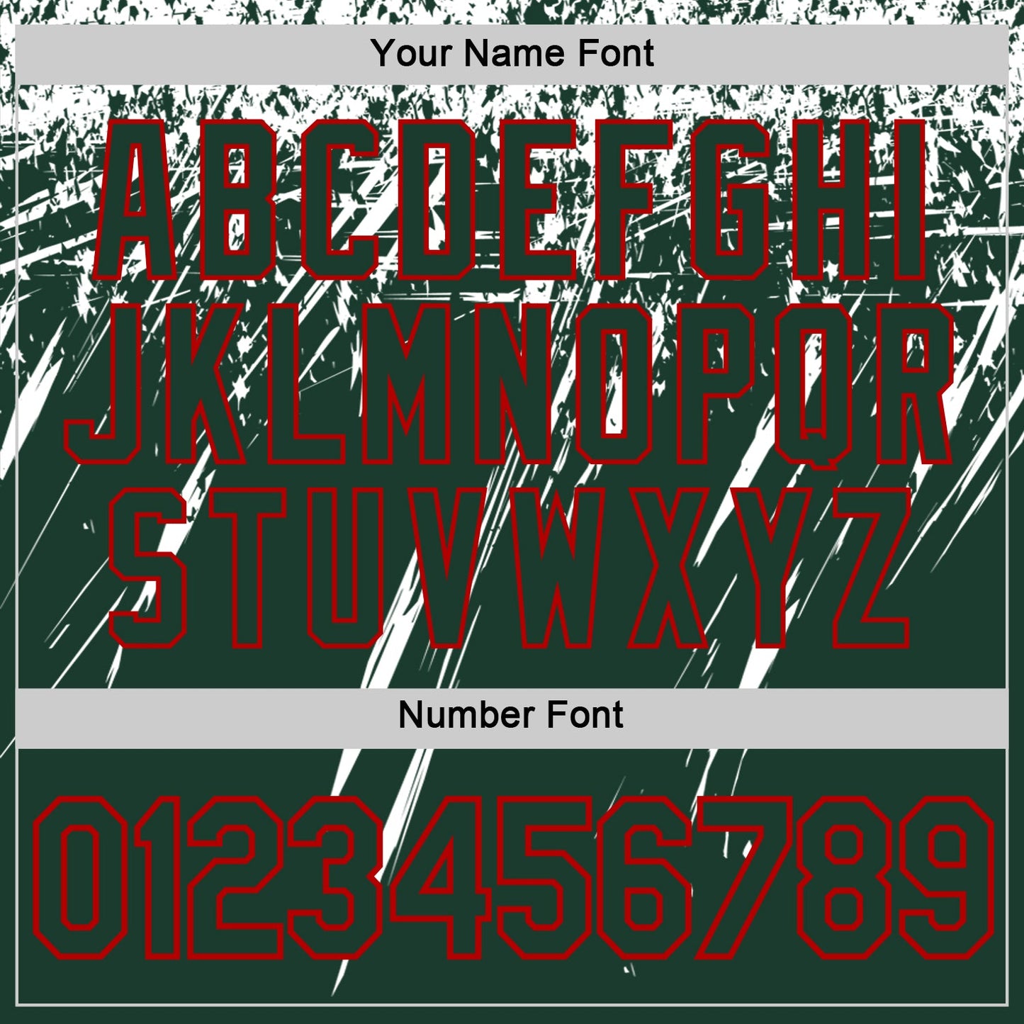 Custom Green White-Red Distressed Scratch Brush Stroke Performance T-Shirt view 4