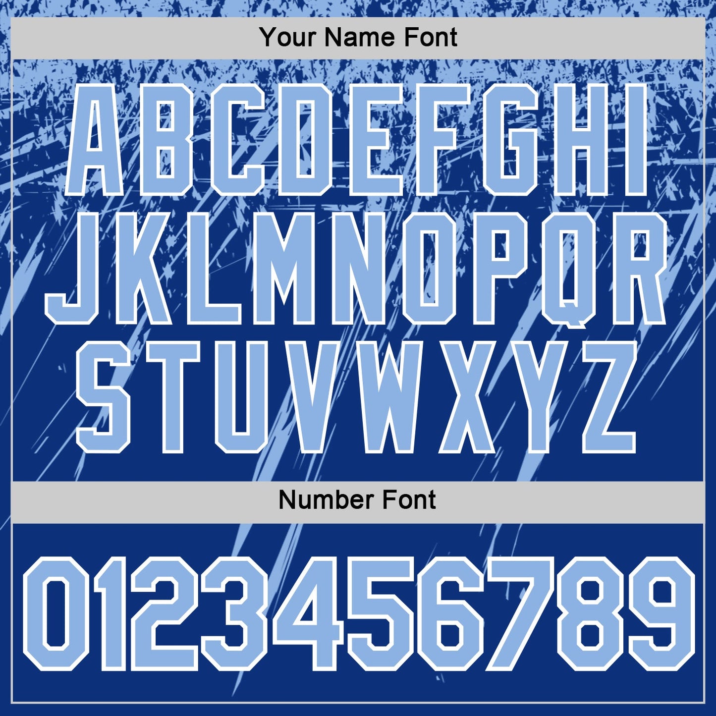 Custom Royal Light Blue-White Distressed Scratch Brush Stroke Performance T-Shirt view 4