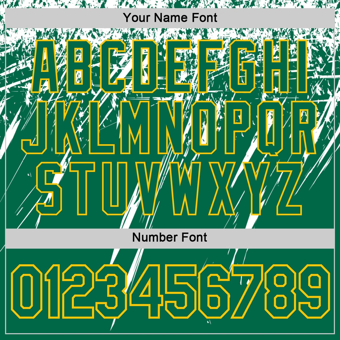 Custom Kelly Green White-Yellow Distressed Scratch Brush Stroke Performance T-Shirt view 4
