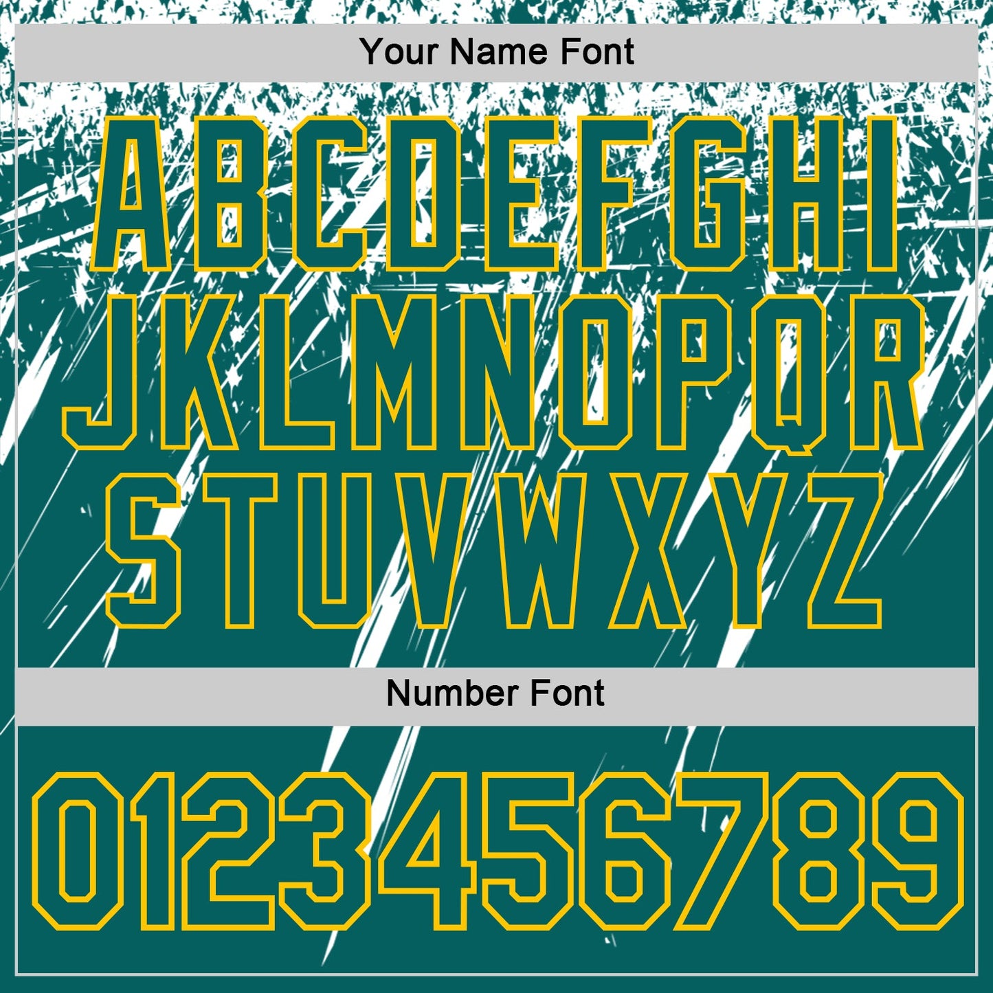Custom Teal White-Yellow Distressed Scratch Brush Stroke Performance T-Shirt view 4