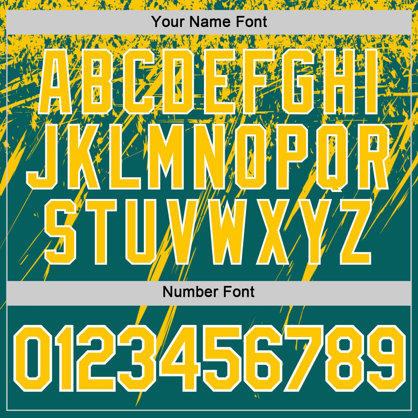 Custom Teal Yellow-White Distressed Scratch Brush Stroke Performance T-Shirt view 4