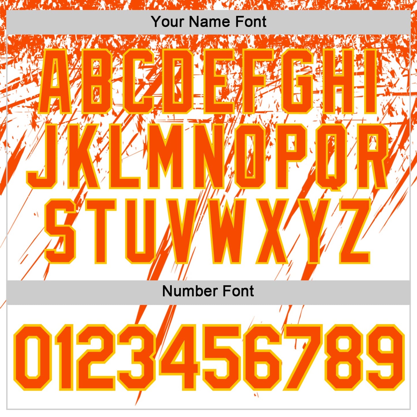 Custom White Orange-Yellow Distressed Scratch Brush Stroke Performance T-Shirt view 4