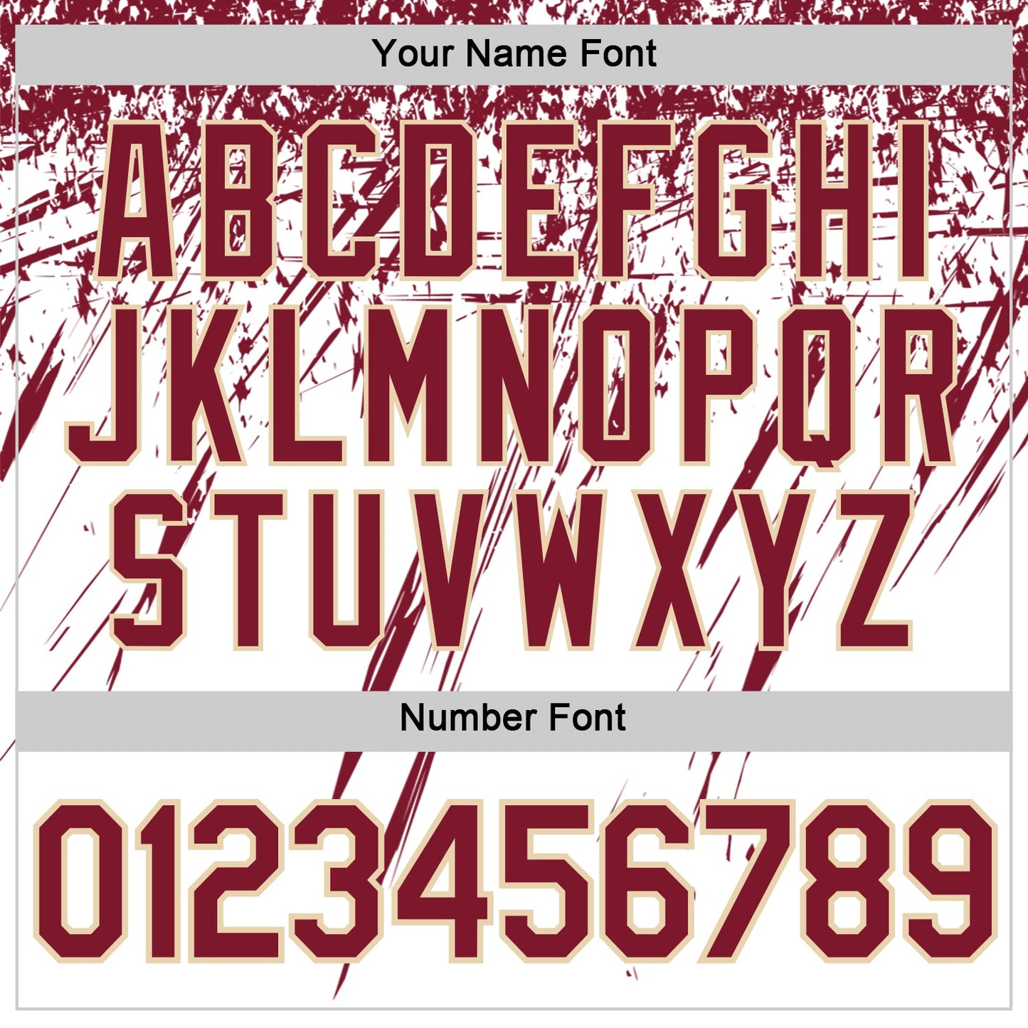 Custom White Crimson-City Cream Distressed Scratch Brush Stroke Performance T-Shirt view 4