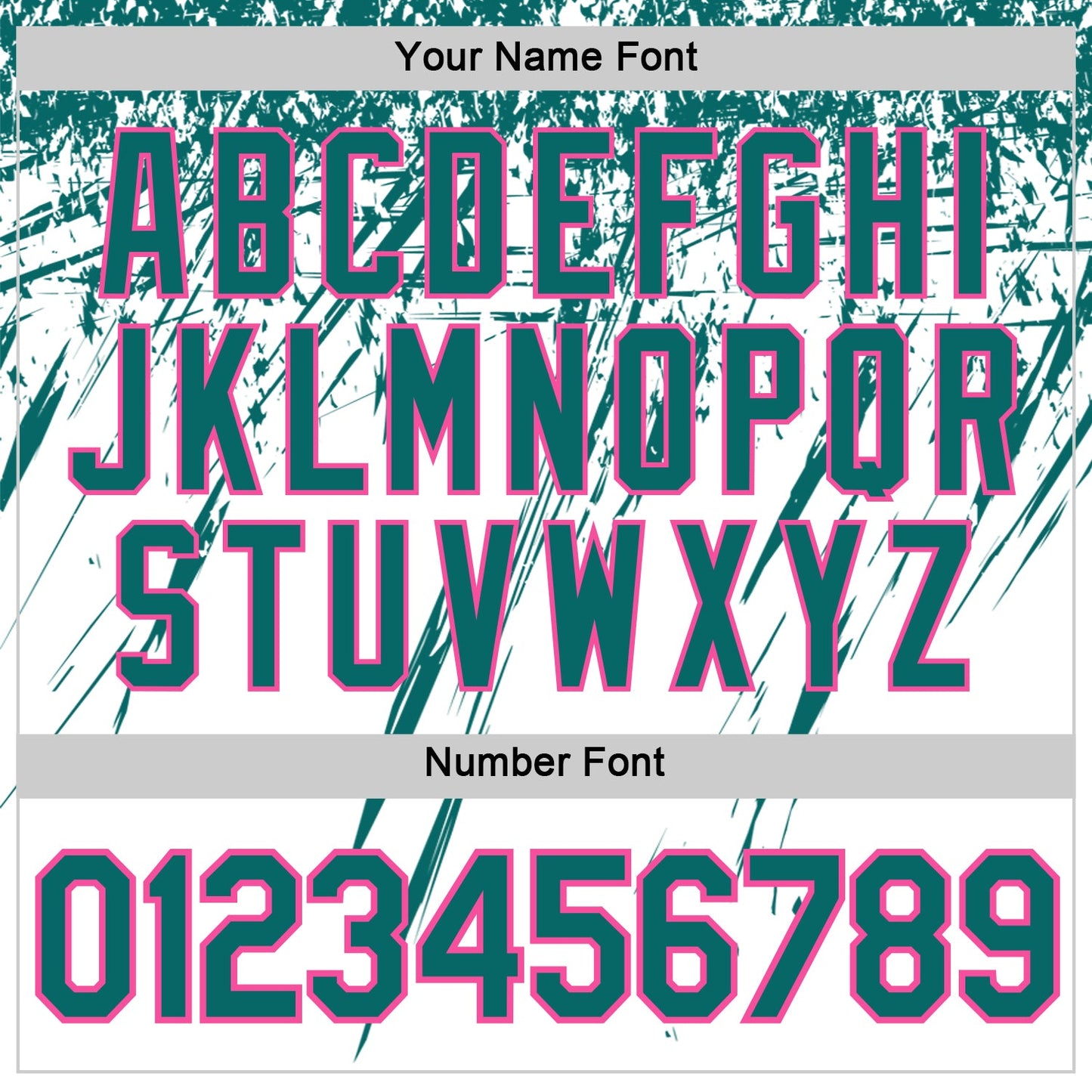 Custom White Teal-Pink Distressed Scratch Brush Stroke Performance T-Shirt view 4