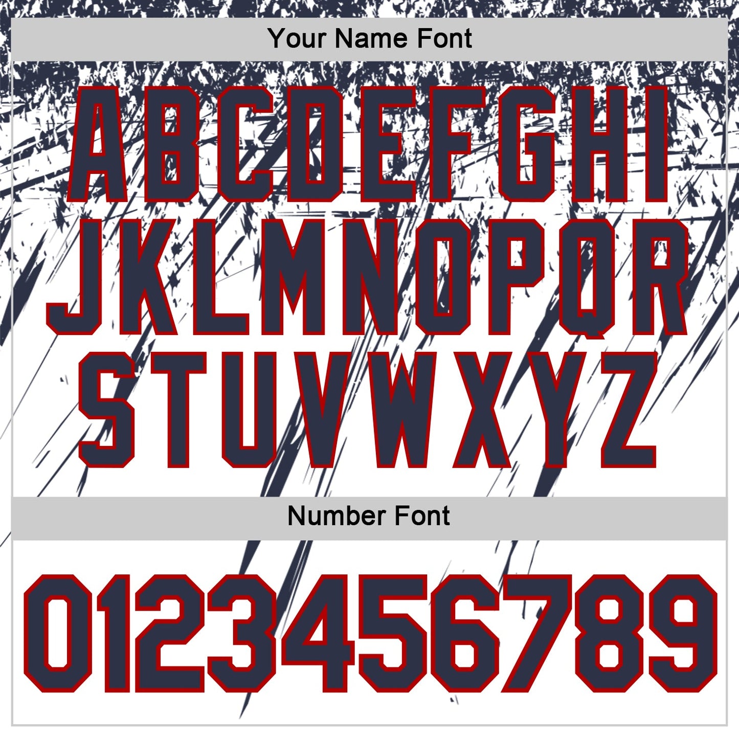 Custom White Navy-Red Distressed Scratch Brush Stroke Performance T-Shirt view 4