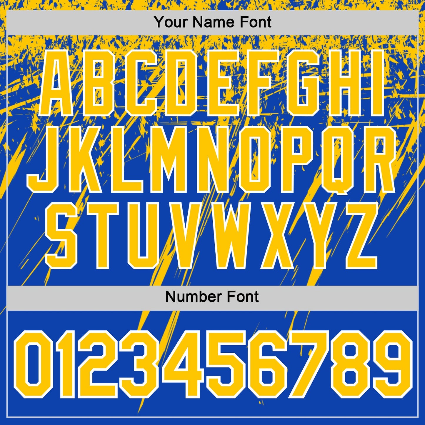 Custom Thunder Blue Yellow-White Distressed Scratch Brush Stroke Performance T-Shirt view 4