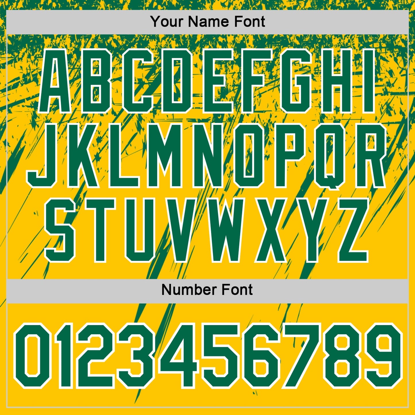 Custom Yellow Kelly Green-White Distressed Scratch Brush Stroke Performance T-Shirt view 4