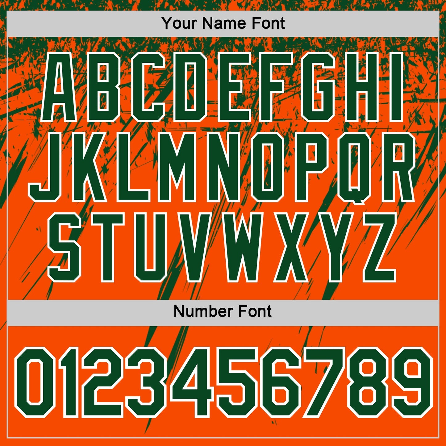 Custom Orange Green-White Distressed Scratch Brush Stroke Performance T-Shirt view 4