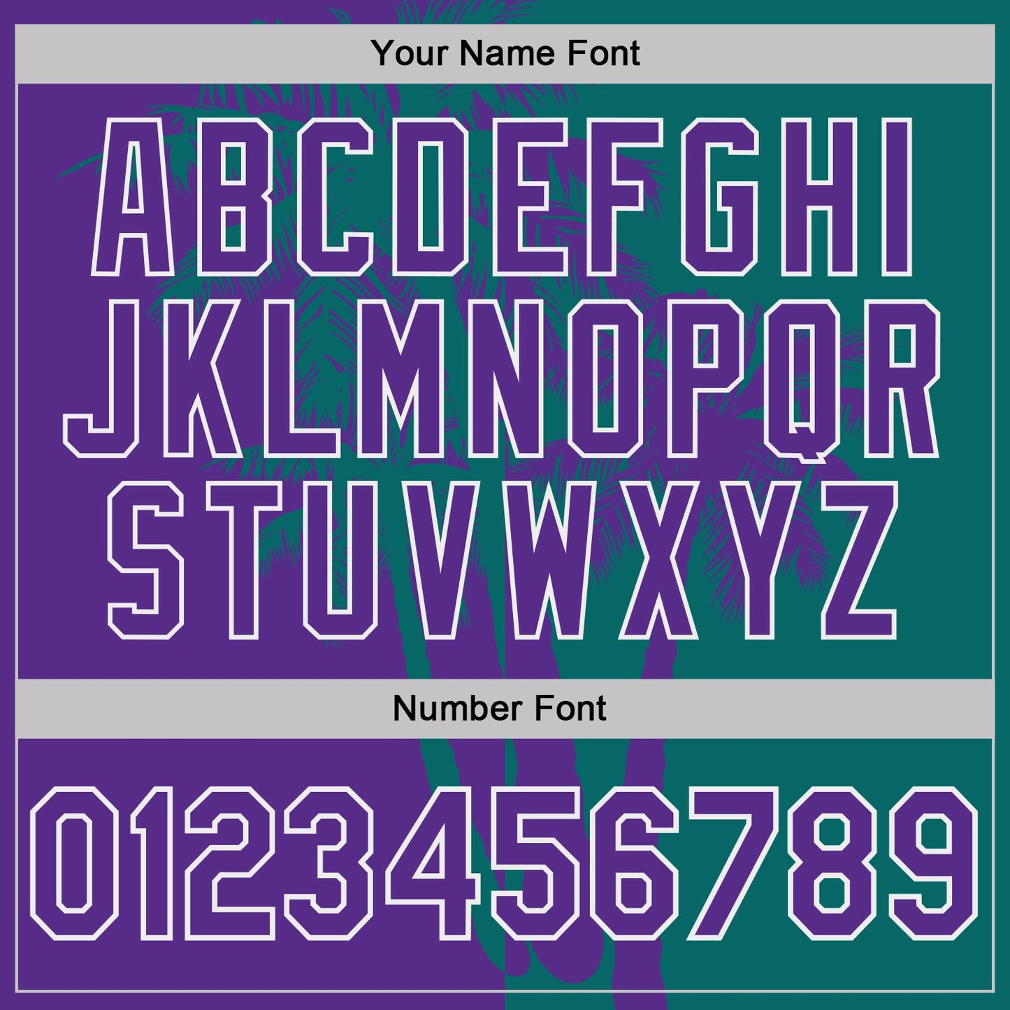 Custom Teal Purple-White Hawaii Tropical Coastal Palm Trees Performance T-Shirt view 4
