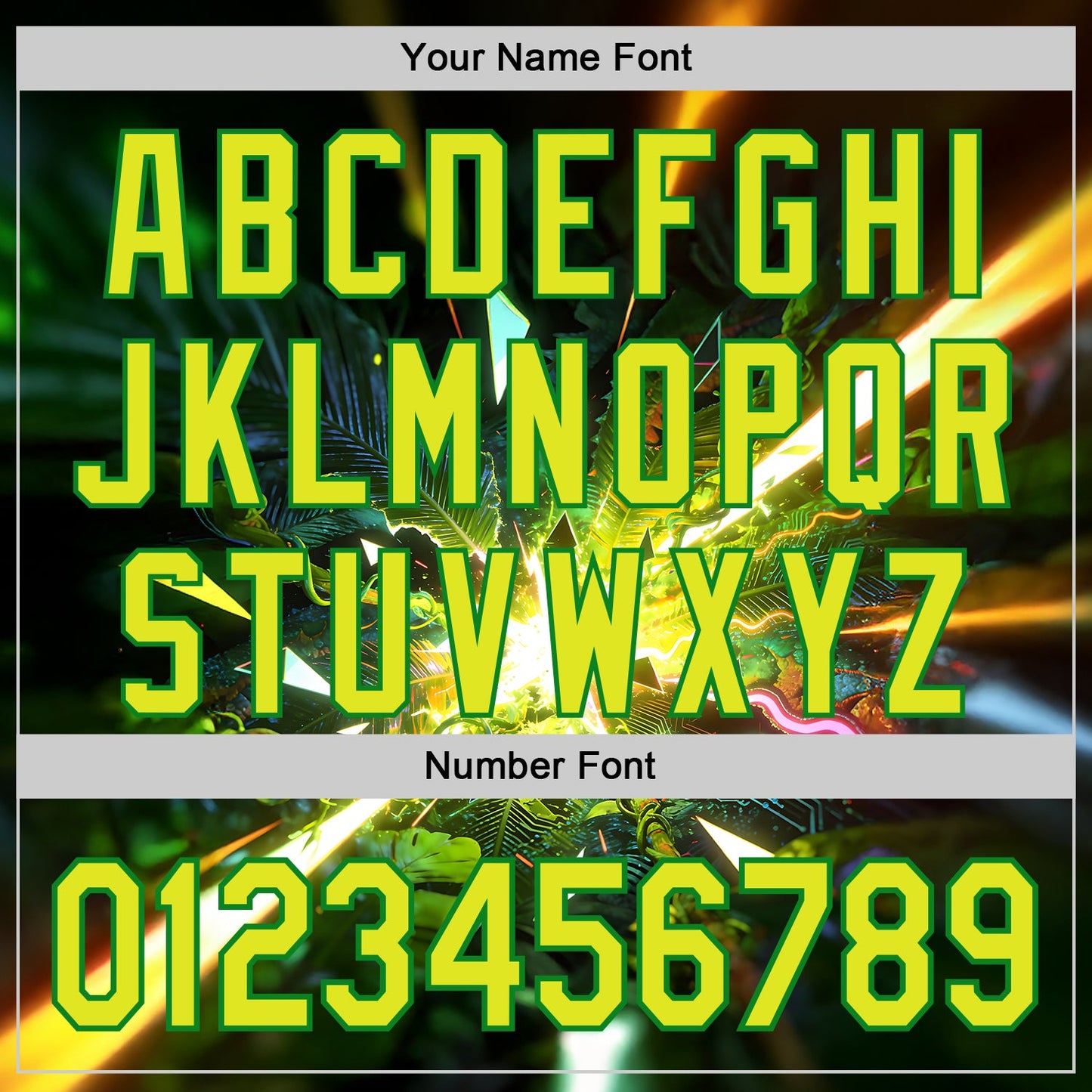 Custom Black Neon Yellow-Grass Green Cyber Tropical Palm Trees Music Festival Authentic Baseball Jersey view 5
