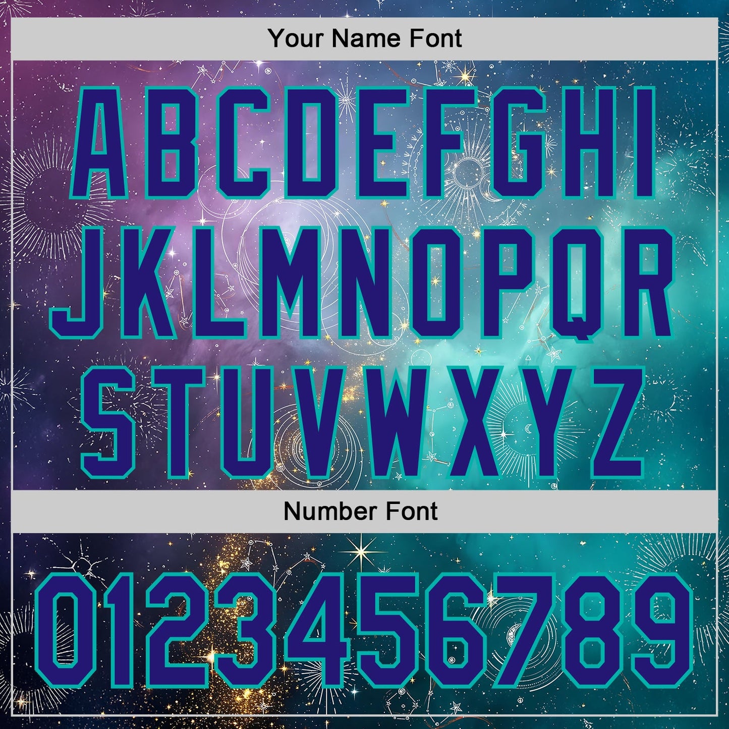 Custom Purple Dark Purple Gray-Aqua Galaxy Star Nebula Authentic Baseball Jersey view 5