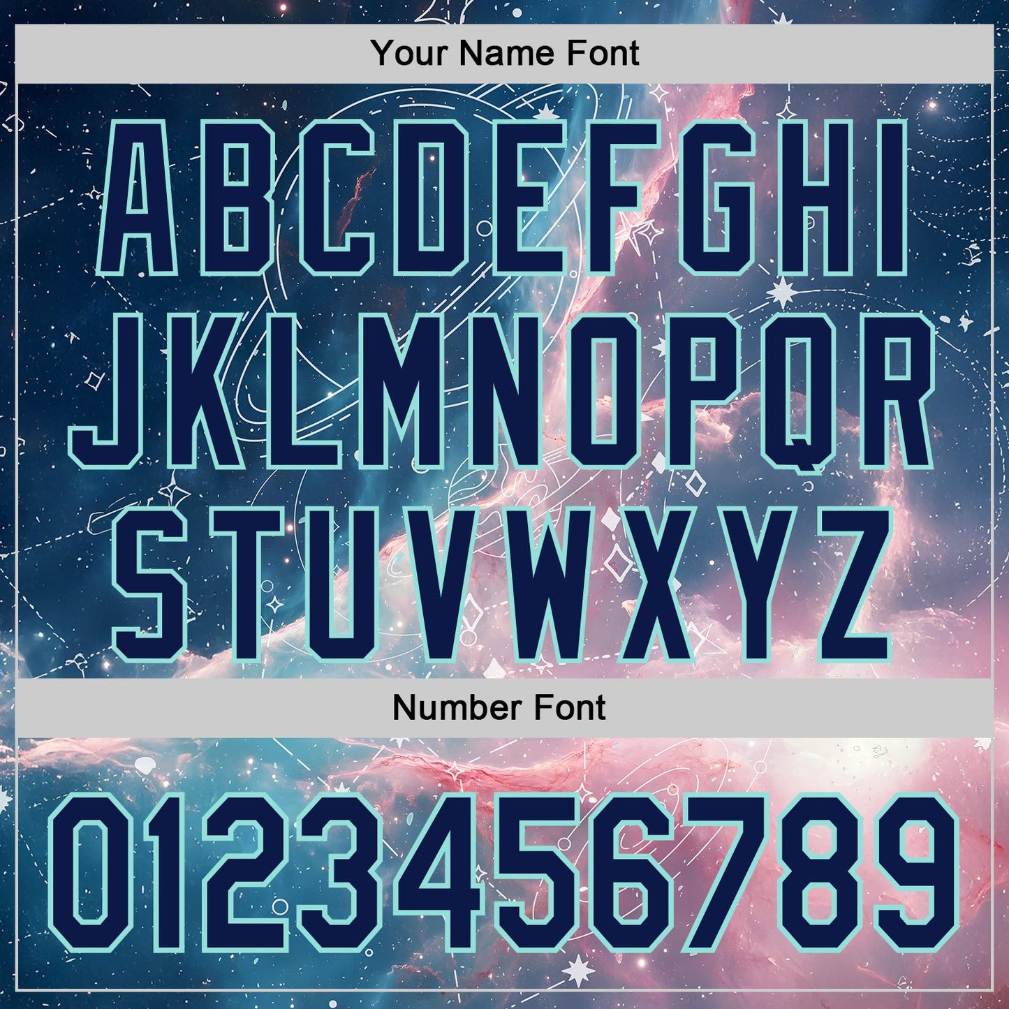 Custom Blue Navy Light Pink-Ice Blue Galaxy Star Nebula Authentic Baseball Jersey view 5