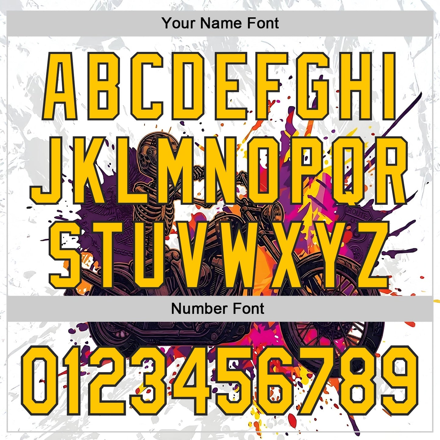 Custom White Yellow-Black 3D Pattern Design Motorcycle Motocross Skull Authentic Baseball Jersey view 5