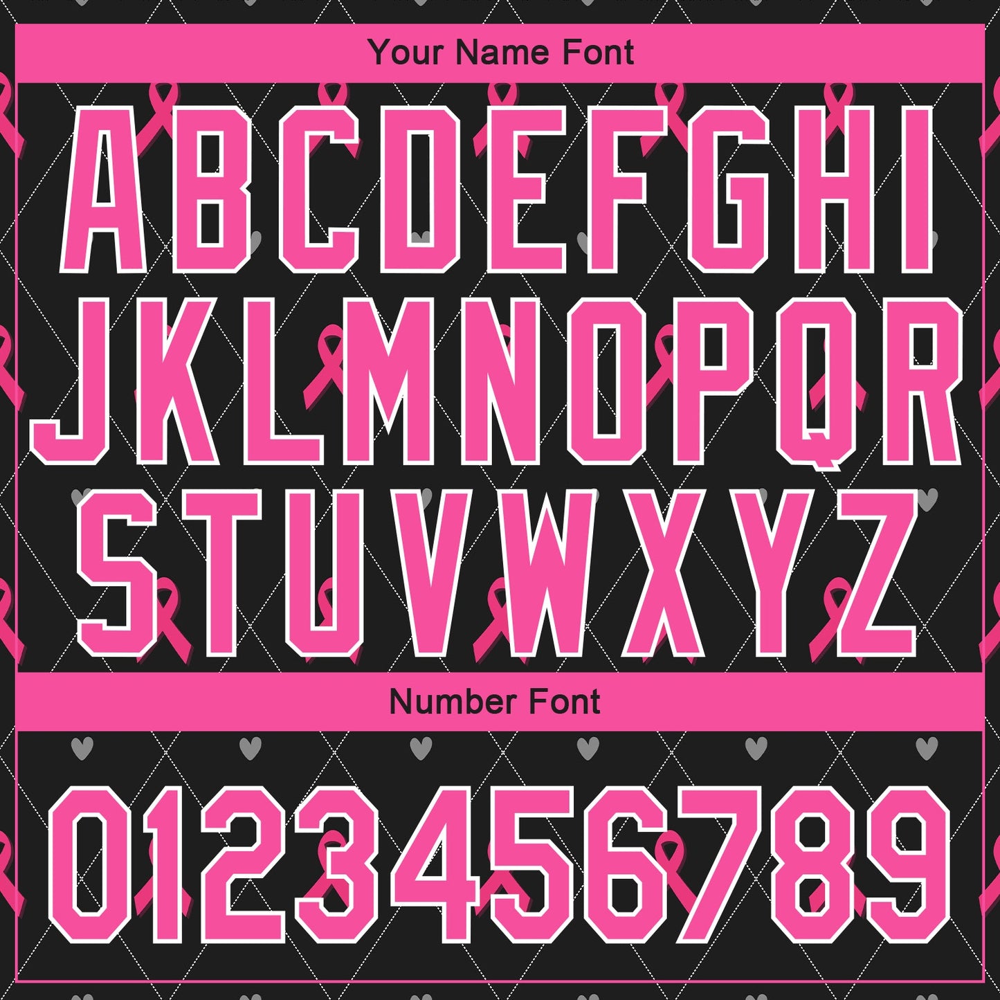 Custom Black Pink-White 3D Pink Ribbon Breast Cancer Awareness Month Women Health Care Support Authentic Baseball Jersey view 5