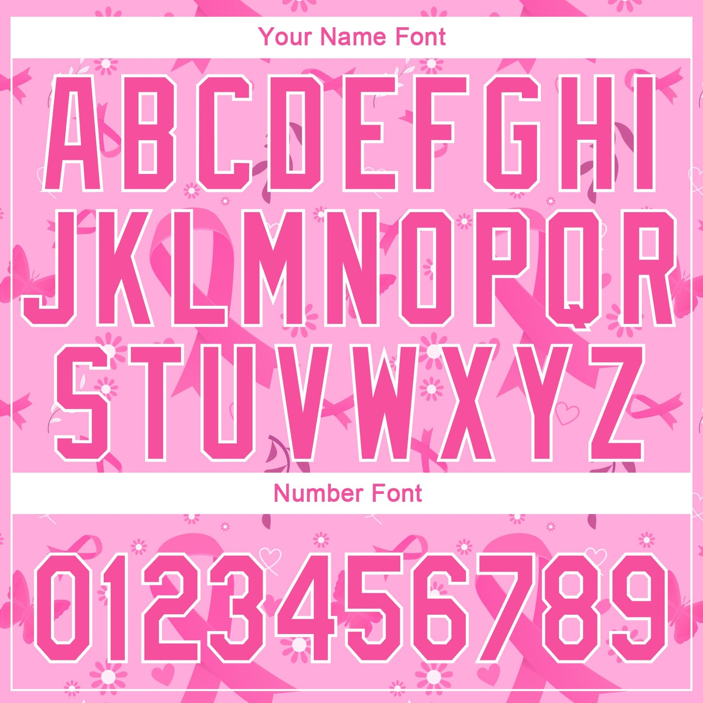 Custom Pink White 3D Pink Ribbon Breast Cancer Awareness Month Women Health Care Support Authentic Baseball Jersey view 5