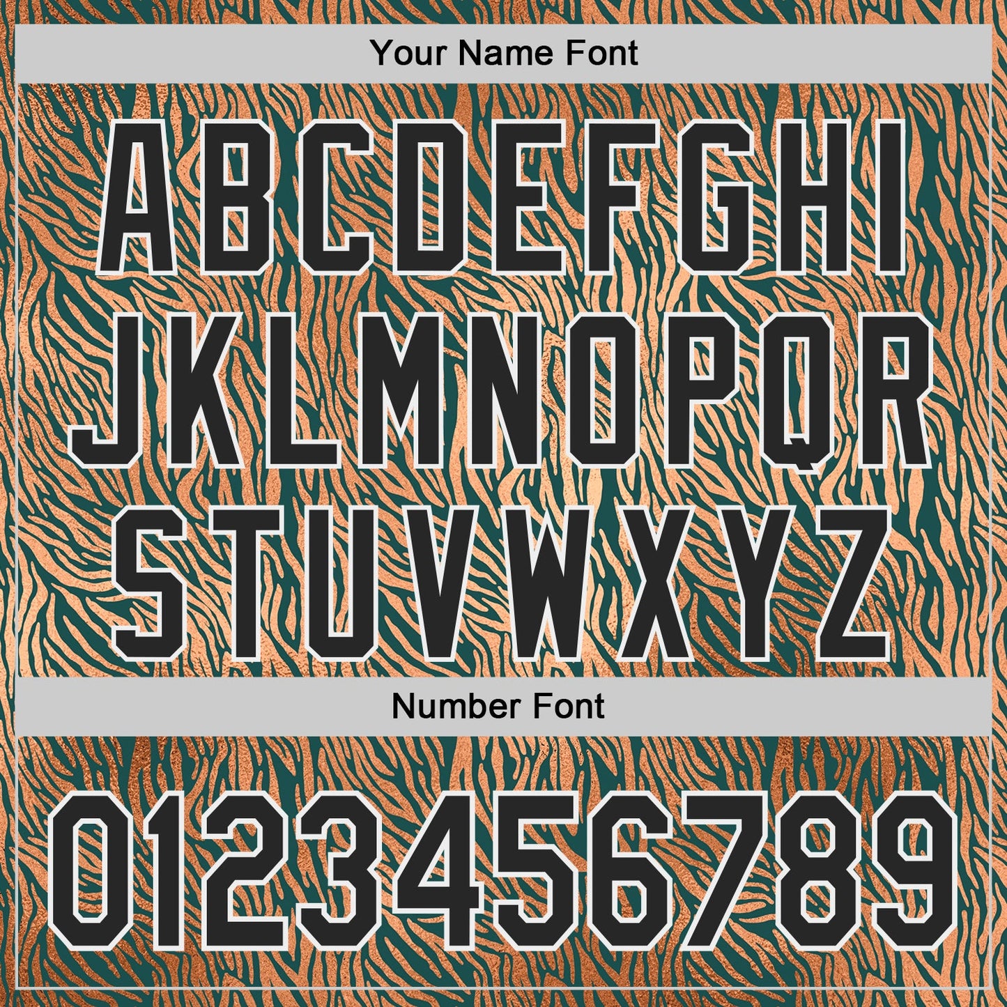 Custom Brown Black Green-White Zebra Stripe Print Authentic Baseball Jersey view 5