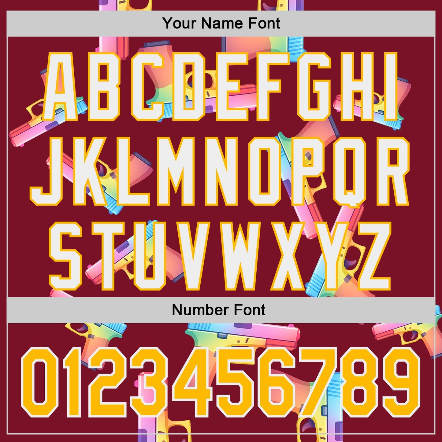 Custom Crimson Gold-White Colorful Firepower 3D Pattern Design Authentic Baseball Jersey view 5