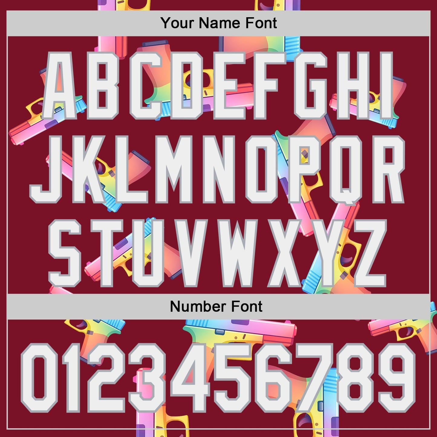 Custom Crimson White-Gray Colorful Firepower 3D Pattern Design Authentic Baseball Jersey view 5