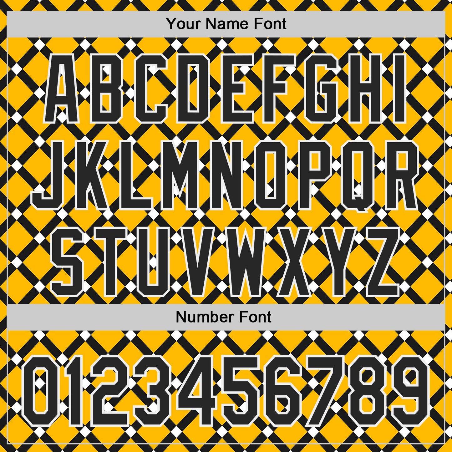 Custom Gold Black-White Geometric Diamond Grid Rhombus Authentic Baseball Jersey view 5