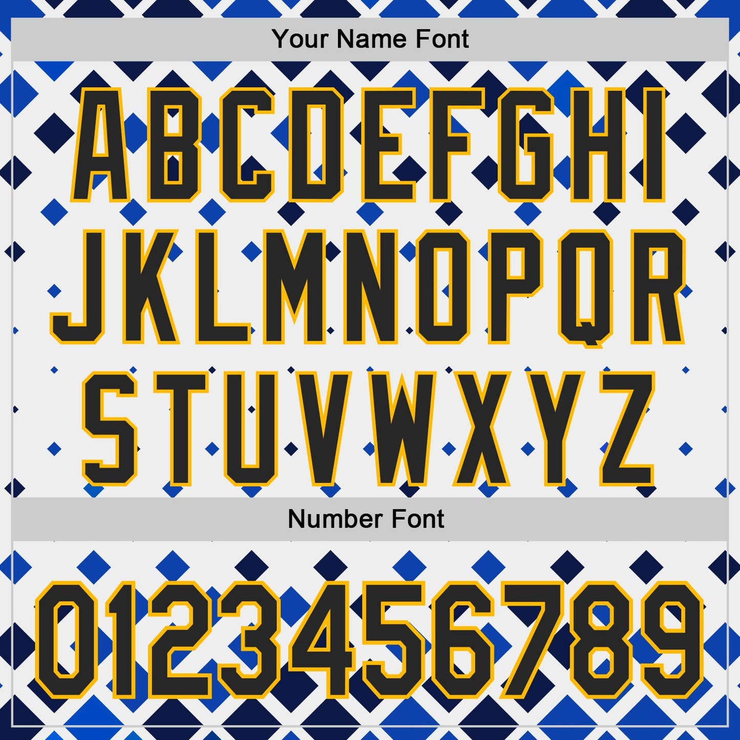 Custom White Black Blue-Gold Geometric Diamond Grid Rhombus Authentic Baseball Jersey view 5