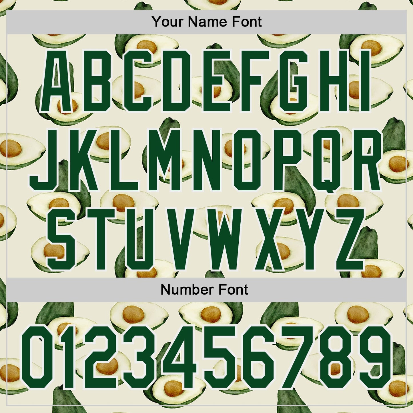 Custom Cream Green-White Foodie Avocado Authentic Baseball Jersey view 5