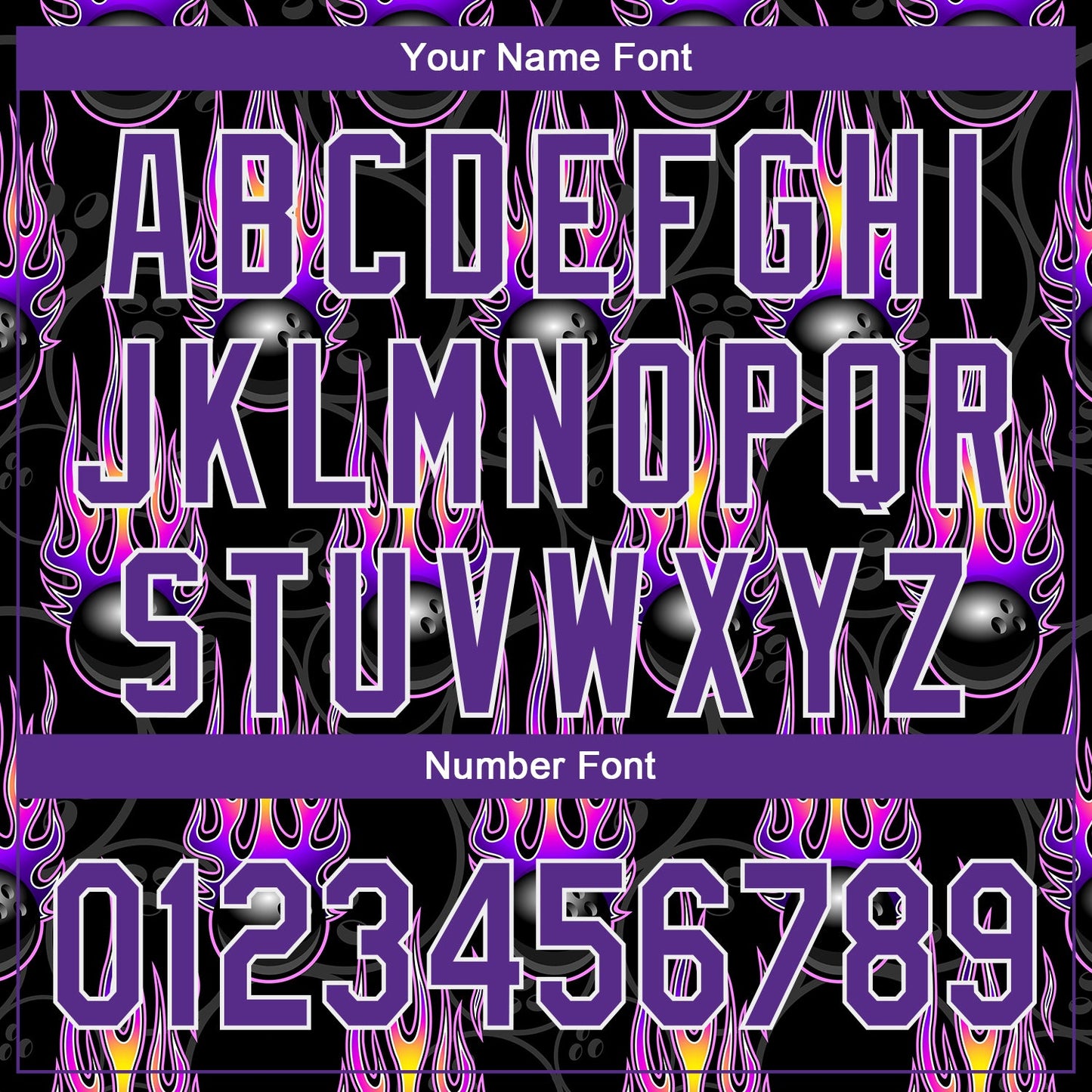 Custom Black Purple-White 3D Pattern Design Bowling Ball With Hotrod Flame Authentic Baseball Jersey view 5
