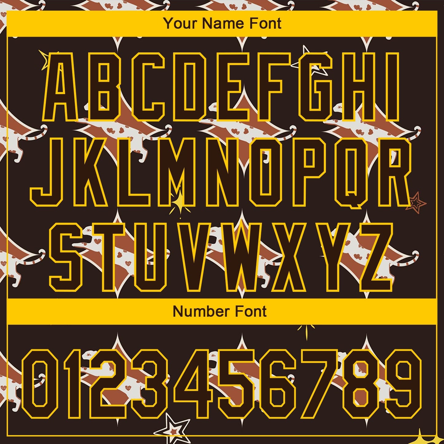 Custom Brown Yellow 3D Pattern Design Leopard Authentic Baseball Jersey view 5